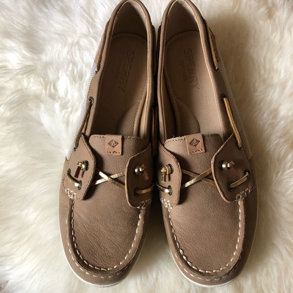 Sperry Gold Metallic and Leather Boat Shoe - Picture 2 of 8